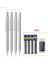 0.5mm Set 0.3 0.5 0.7 0.9mm Hb Mekanik Kalem Seti Tam Metal Sanat Çizim Kroki Yazma Otomatik Kalem Siyah Talepleri Yedekler (Yurt Dışından) 3