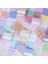F Mengtai 400 Adet Gökkuşağı Kafes Malzemesi Kağıt Bloknot Dekoratif Kırtasiye Scrapbooking Dıy Günlüğü Albümü Etiket Arka Plan Kağıdı (Yurt Dışından) 3