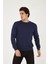 Bisiklet Yaka Ön Detaylı Basic Sweatshirt 2