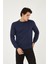 Bisiklet Yaka Ön Detaylı Basic Sweatshirt 3