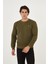 Bisiklet Yaka Ön Detaylı Basic Sweatshirt 1