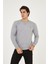 Bisiklet Yaka Ön Detaylı Basic Sweatshirt 2