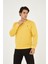 Bisiklet Yaka Ön Detaylı Basic Sweatshirt 3