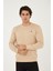 Bisiklet Yaka Ön Detaylı Basic Sweatshirt 1