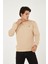 Bisiklet Yaka Ön Detaylı Basic Sweatshirt 3