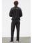Kapitone Dik Yaka Fermuarlı Eşofman Takım - Siyah 5