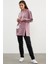 Kapüşonlu Oversize Eşofman Takım - Lila 3