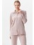 Geniş Kalıp Kadife Tunik Eşofman Takım - Pudra 3