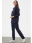 Çıtçıtlı Cep Detaylı Tunik Eşofman Takım - Lacivert 4
