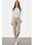 Jogger Rahat Kalıp Triko Pantolon - Bej 1
