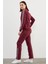 Sim Şerit Detaylı Eşofman Takım - Bordo 5