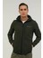Kapüşonlu Slim Fit Haki Erkek Mont 2W1GT163PR 1