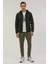 Kapüşonlu Slim Fit Haki Erkek Mont 2W1GT163PR 4