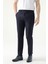 Slim Fit Lacivert Düz Kumaş Pantolon 1HE03ER01320M 1