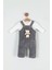 Unisex Bebek Ayıcıklı Peluş Salopet Pamuk Penye Mevsimlik 2'li Takım 1