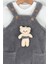 Unisex Bebek Ayıcıklı Peluş Salopet Pamuk Penye Mevsimlik 2'li Takım 2