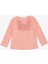 Kız Çocuk Uzun Kollu Tişört Güpürlü Fiyonklu 3-8 Yaş, Somon 4