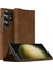 Samsung Galaxy S22 Ultra 5g Kart Tutucu Stand Nappa Doku Pu Deri + Pc Telefon Kapağı (Yurt Dışından) 1