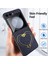Samsung Galaxy Z Flip5 5g Case Heart-Chape Kickstand Glitter Pu Deri+Pc Telefon Kapağı (Yurt Dışından) 5