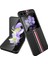 Samsung Galaxy Z Flip5 5g Ince Kılıf Şerit Ekleme Pu+Pc Telefon Kılıfı (Yurt Dışından) 1