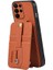 Samsung Galaxy S23 Ultra Kickstand Case Rfıd Bloking Kart Yuvası Karbon Fiber Doku Pu+Tpu Telefon Kapağı (Yurt Dışından) 3