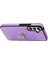 Samsung Galaxy S23 Fe Parmak Yüzüğü Kickstand Telefon Kasası Pu Deri+Tpu Kart Tutucu Kapağı (Yurt Dışından) 3