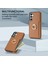 Samsung Galaxy S23 Fe Parmak Yüzüğü Kickstand Telefon Kasası Pu Deri+Tpu Kart Tutucu Kapağı (Yurt Dışından) 5