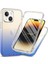 Apple iPhone 15 Plus Gradyan Renkli Telefon Kılıfı Pc+Tpu Pet Ekran Koruyucu Mavi (Yurt Dışından) 1