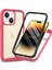 Apple iPhone 15 Için 3'ü 1 Arada Telefon Kılıfı Plus Tam Koruma Tpu+Pc Kapağı Pet Screen Koruyucu-Pembe (Yurt Dışından) 1