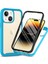 Apple iPhone 15 Için 3'ü 1 Arada Telefon Kılıfı Plus Tam Koruma Tpu+Pc Kapağı Pet Screen Koruyucu Işık Mavisi (Yurt Dışından) 1