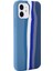 Gökkuşağı Tarzı Sıvı Silikon Telefon Arka Kapak Kabuğu Apple iPhone 12 Için Mini 5.4 Inç Mavi (Yurt Dışından) 3