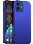 Apple iPhone 12 Mini Telefon Kılıf Hücresi Için 5.4 Inç Yükseltilmiş Çerçeve Şok Geçirmez Düz Renkli Telefon Arka Kapak-Mavi (Yurt Dışından) 1