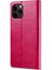 Deri Cüzdan Stand Kapak Cep Telefonu Kabuğu Apple iPhone 12 Mini Kırmızı (Yurt Dışından) 3