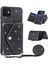 Apple iPhone 12 Mini Telefon Kılıfı Için 5.4 Inç Omuz Askısı Kickstand Kart Tutucu Kapak Işıltılı Toz Dekor-Siyah (Yurt Dışından) 1