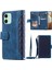 Apple iPhone 12 Mini Telefon Kılıfı Için 5.4 Inç Aşınmaya Dayanıklı Eşkenar Doku Pu Deri Deri Deri Flip Case Zipper Cep Cüzdan Stand Kartı Tutucu Kayış-Mavi (Yurt Dışından) 1