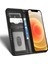 Apple iPhone 12 Telefon Kapağı Için Cep Telefonu Cüzdan Kasası Manyetik Otomatik Emici Izgara Dokusu Pu Deri Standı Anti-Çizik (Yurt Dışından) 2