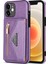 Apple iPhone 12 Mini Telefon Kılıfı Için 5.4 Inç Kickstand Tasarım Cüzdan Anti-Çizelge Damla Damlı Pu Deri+Tpu Mobile, Long Lanyard-Purple ile (Yurt Dışından) 2