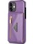 Apple iPhone 12 Mini Telefon Kılıfı Için 5.4 Inç Kickstand Tasarım Cüzdan Anti-Çizelge Damla Damlı Pu Deri+Tpu Mobile, Long Lanyard-Purple ile (Yurt Dışından) 3