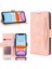 Pu Deri Birden Çok Kart Yuvası ile Deri Apple iPhone 12 Mini-Pink Için Şık Kapak (Yurt Dışından) 1