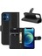 Litchi Doku Cüzdan Stand Deri Telefon Kapağı Apple iPhone 12 Mini Cep Telefon Aksesuarları Black (Yurt Dışından) 2