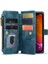 Apple iPhone 12 Mini Telefon Kılıfı Için Çok Fonksiyonlu Fermuarı Cep Cüzdanı Telefon Kapak Anti-Fall Pu Deri Deri Stand Kart Tutucu Kılıf Strap-Mavi (Yurt Dışından) 3