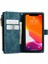 Apple iPhone 12 Mini Telefon Kılıfı Için Çok Fonksiyonlu Fermuarı Cep Cüzdanı Telefon Kapak Anti-Fall Pu Deri Deri Stand Kart Tutucu Kılıf Strap-Mavi (Yurt Dışından) 4