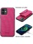 Söndürülebilir Manyetik Emilim Cüzdan Deri Derisi Tpu Tpu Apple iPhone 12 Mini 5.4 Inç-Rose Için (Yurt Dışından) 3