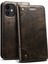Apple iPhone 12 Mini Telefon Kılıfı Için Manyetik Otomatik Kapatma Pu Deri Kılıf Stand Şok Geçirmez Tpu Iç Kabuk Telefon Kapağı 5.4 Inç-Siyah (Yurt Dışından) 1