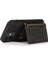 Apple iPhone 12 Telefon Kapağı Için Çok Kart Yuvaları Kickstand Tri-Kat Cüzdan Pu Deri+Tpu Koruyucu Geri Kılıf Kara Black (Yurt Dışından) 3