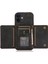 Apple iPhone 12 Telefon Kapağı Için Çok Kart Yuvaları Kickstand Tri-Kat Cüzdan Pu Deri+Tpu Koruyucu Geri Kılıf Kara Black (Yurt Dışından) 4