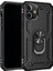 Zırh Şok Geçirmez Telefon Kabuğu Pc Tpu Hibrid Kılıf Apple iPhone 12 Mini-Black Için Kickstand ile (Yurt Dışından) 1