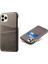 Apple iPhone 12 Mini Telefon Kılıfı Pu Deri Kaplamalı Plastik Kılıf 5.4 Inç Çift Kart Yuvaları Ince Koruyucu Kabuk Grey (Yurt Dışından) 1