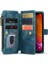 Apple iPhone 12 Mini Telefon Kılıfı Için Birden Çok Kart Yuvası Damla Geçirmez Tam Vücut Koruması Fermuarlı Cüzdan Pu Deri Stand 5.4 Inç Yeşil (Yurt Dışından) 1