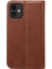 Apple iPhone 12 Mini Telefon Kılıfı Için Dokulu Yüzey Çok Dönen Koruma Kılıfı Manyetik Otomatik Kapanış Deri Kılıf Stand ve Cüzdan 5.4 Inç-Kahverengi (Yurt Dışından) 2